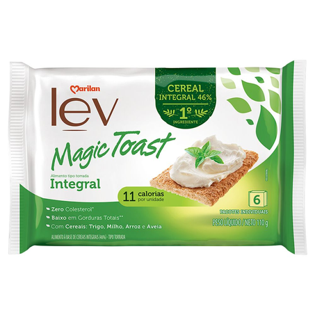 Torrada Magic Toast Integral Pacote com 110G
