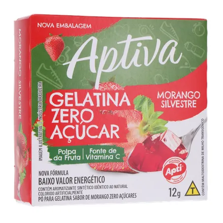 Gelatina Apti Zero Morango Embalagem 12G 360-34