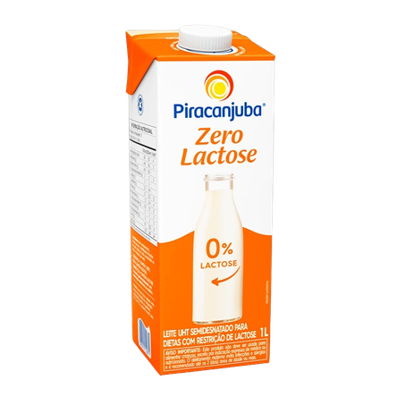 LEITE ZERO LACTOSE SEMIDESNATADO PIRACANJUBA 1L