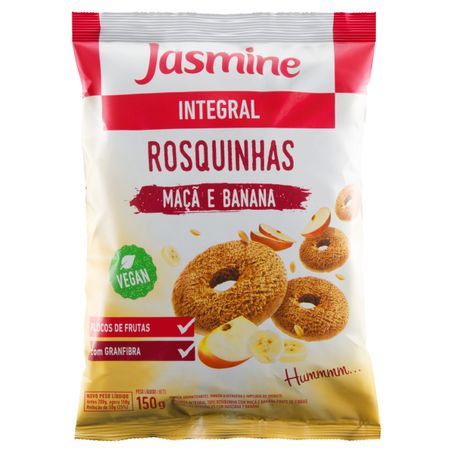 Biscoito rosquinha integral maçã e banana jasmine