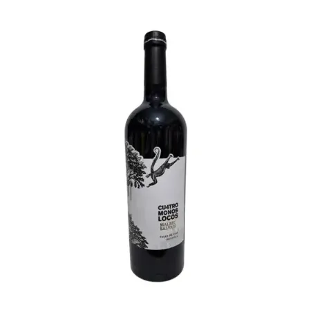 Vinho Argentino Cuatro Monos Locos Malbec Salvaje 750ml
