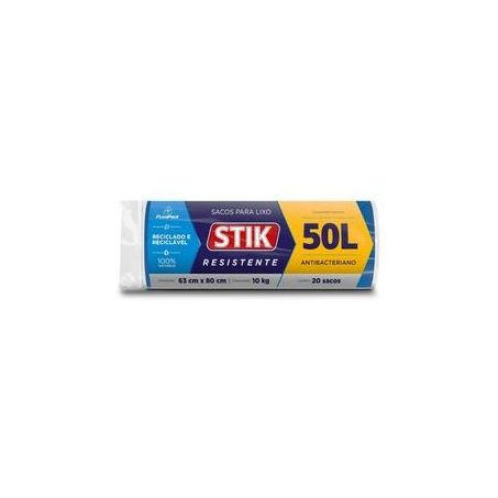 SACO DE LIXO STIK 50L AZUL C/20