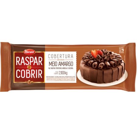 Cobertura harald 2.100kg raspar meio amargo