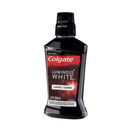 Enxaguante bucal luminous white carvão colgate 500ml