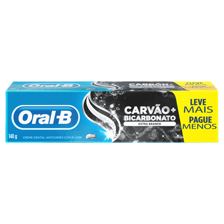Creme dental carvão/bicarbonato oral b 140g