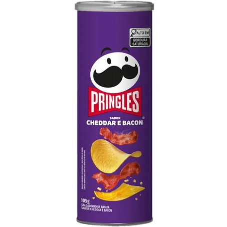 Salgadinho batata pringles cheddar e bacon 105g||