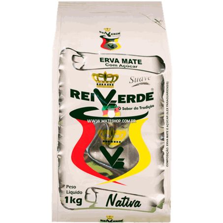 ERVA MATE REI VERDE NATIVA C/ACUCAR 1KG