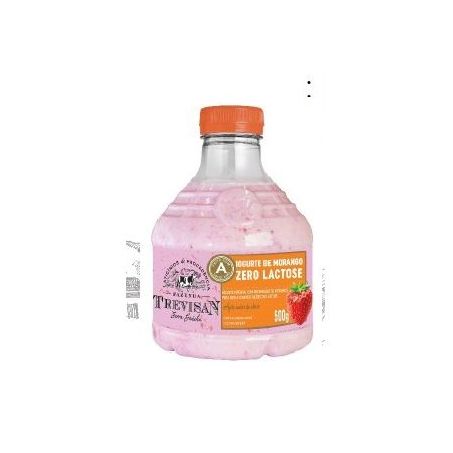 Iogurte integral morango zero lactose fazenda trevisan 500g