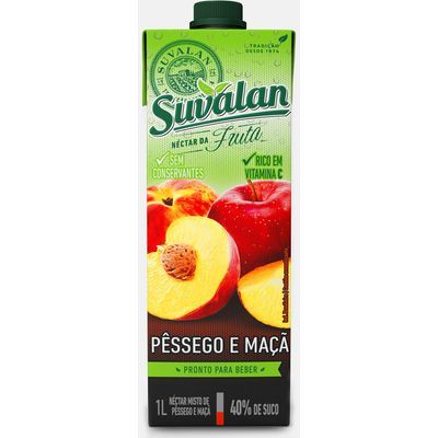 Suco nectar pêssego e maça suvalan 1l