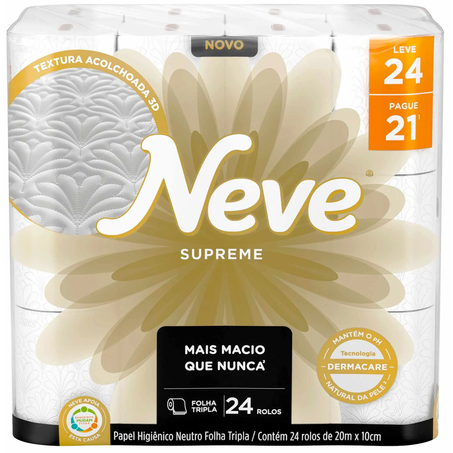 PAPEL HIG NEVE FOLHA TRIPLA SUPREME 24X20MT 