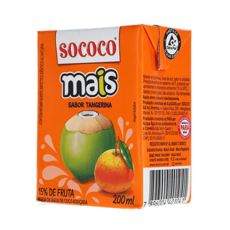 Água De Coco SococoTangerina 200ml 360-4