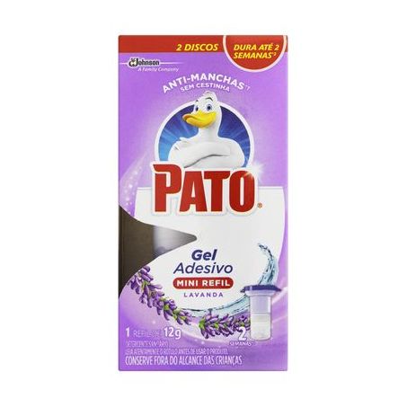 GEL SANIT. PATO LAVANDA ADESIVO 2 DISCO REFIL