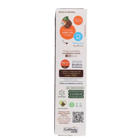 Café com Leite em Cápsula 3corações Latte Vegano Caixa com 10un - 110gr 360-1