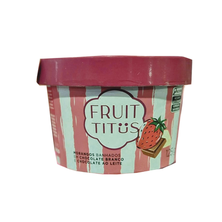 Bombom fruit titus 125g morango