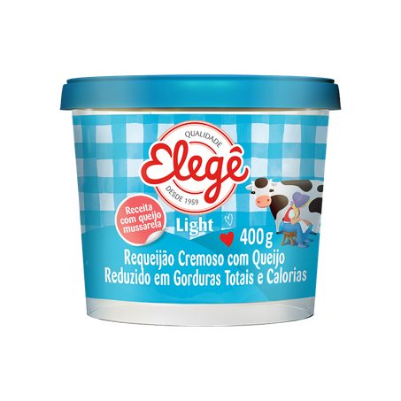 Requeijão light elegê pote 400g