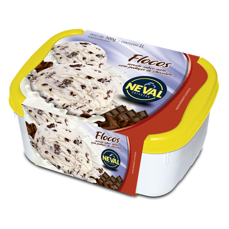 Sorvete Neval 1lt Flocos