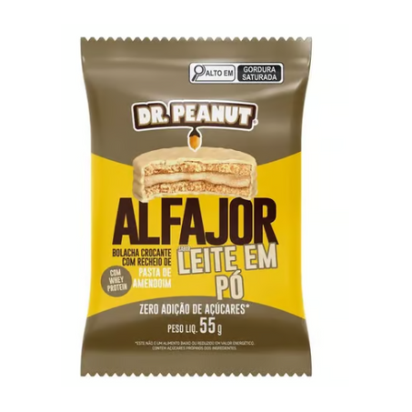 Alfajor Dr. Peanut Pasta Amendoim Leite Em Pó 55g