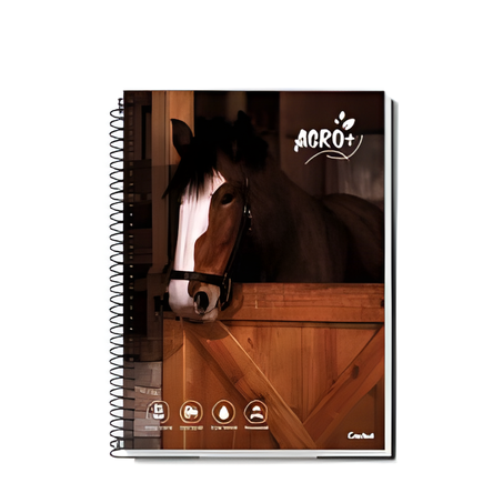 Caderno credeal grande capa dura 80 folhas agro espiral