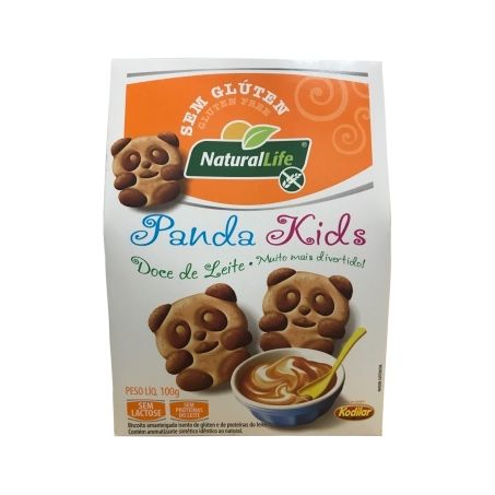 BISCOITO  PANDA KIDS D/LEITE NATURAL LIFE 100