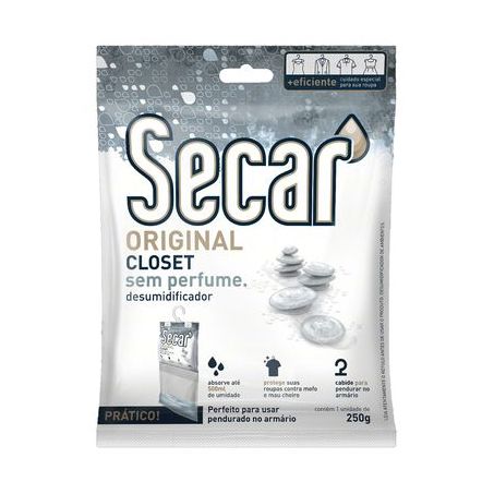 Desumidificador Closet Sem Perfume Secar Sachê 250G