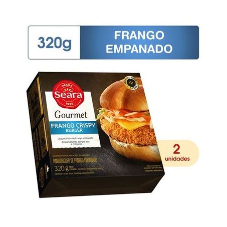 Hamburguer seara gourmet frango crispy 320g