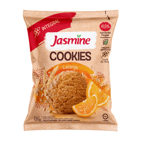 COOKIES JASMINE INTEGRAL LARANJA 120G