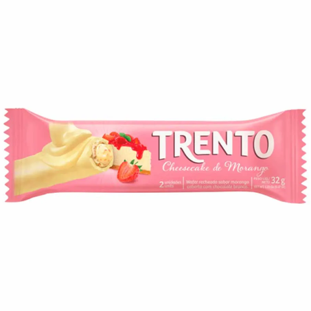 Chocolate barrinha trento 29g cheesecake morango unidade