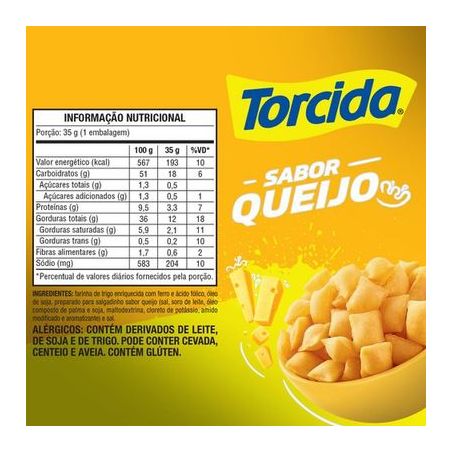 Salgadinho Torcida Sabor Queijo 35g 360-3