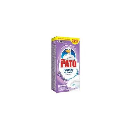Detergente Sanitária Pato Pastilha Adesiva Lavanda Caixa com 3un - 30gr