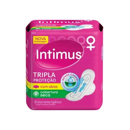 Absorvente Intimus Seca com Abas 8un