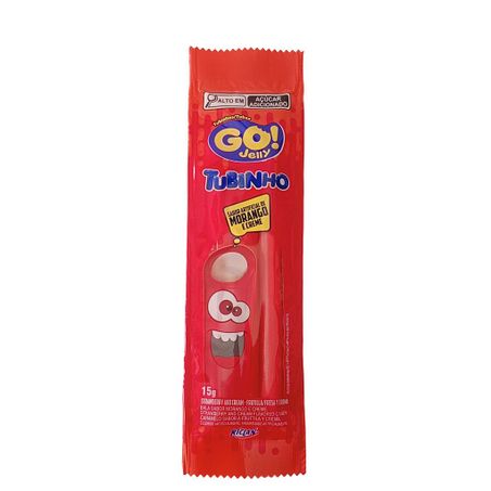 BALA GO JELLY TUBINHO MINI MORANGO  15G