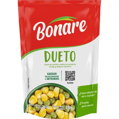 Dueto Bonare Milho e Ervilha 170G