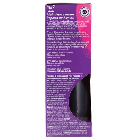 Gel adesivo sanitário gota limpa lavanda 41g 360-2
