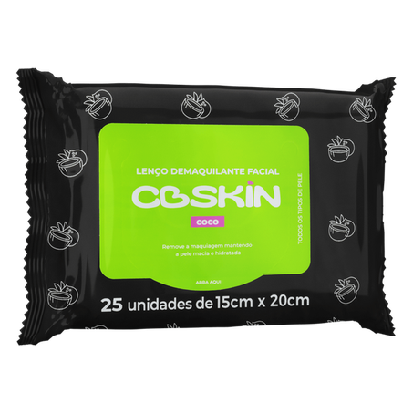 LENÇO UMEDECIDO CBSKIN DEMAQUILANTE COCONUT COM 25UN