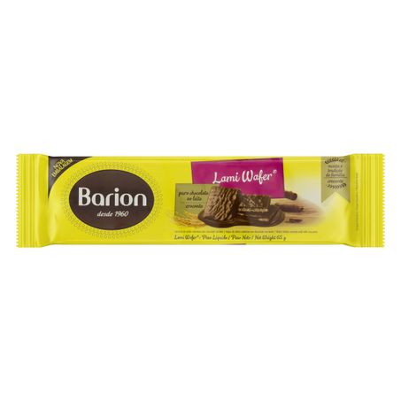 WAFER COBERTURA CHOCOLATE AO LEITE BARION LAMI WAFER