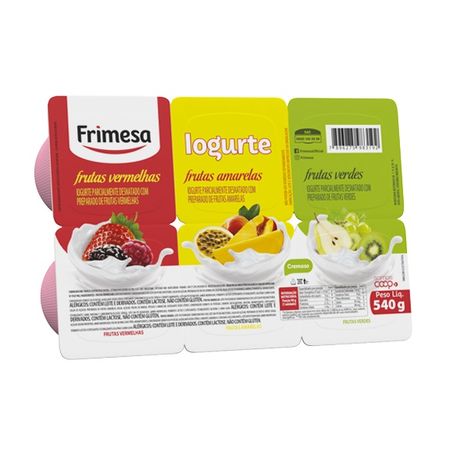 IOGURTE FRIMESA MIX FRUTAS VERMELHAS, AMARELAS E VERDES 540G
