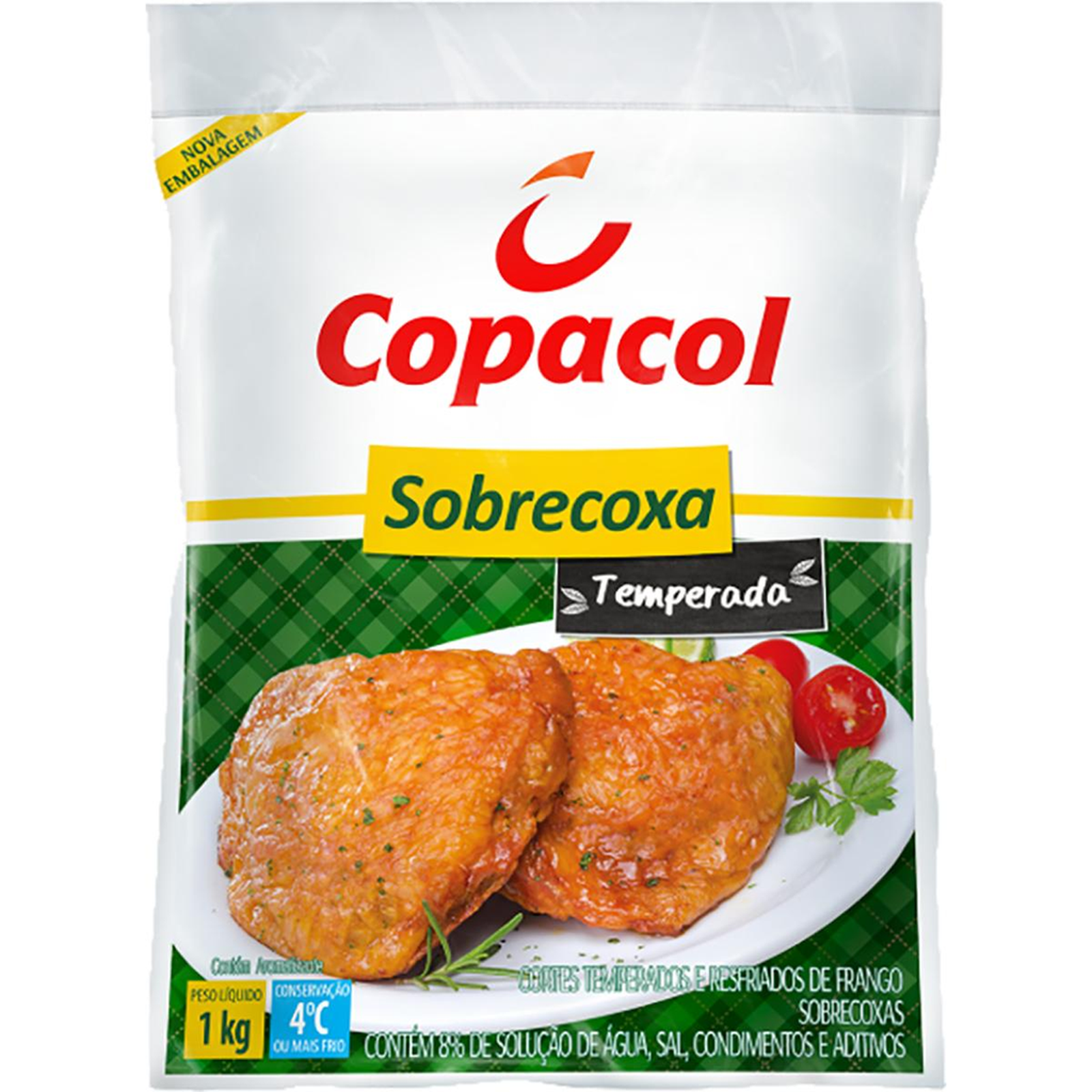 Sobrecoxa de Frango Copacol 1kg - Resfriada - Temperada