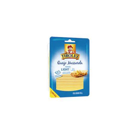 Queijo Mussarela Fatiado Reduzido em Gorduras Totais Light Zero Lactose Tirolez 150g
