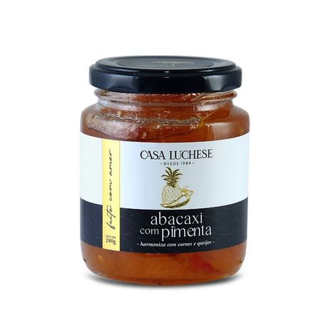 Doce de fruta abacaxi/pimenta casa luchese 250g