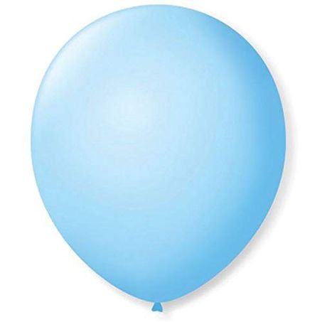 BALÃO SOFT COM 50UN Nº 9 LISO AZUL BABY