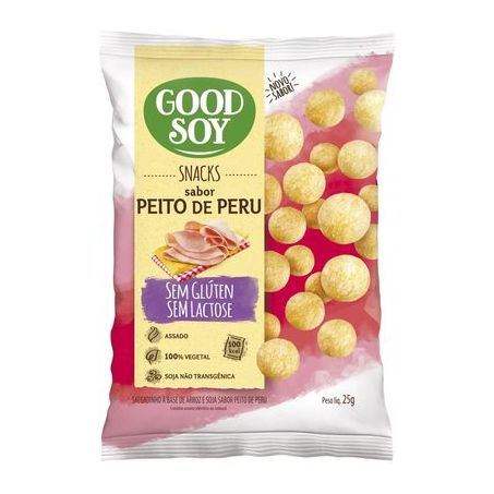 SNACKS SABOR PEITO DE PERU 25G - GOODSOY