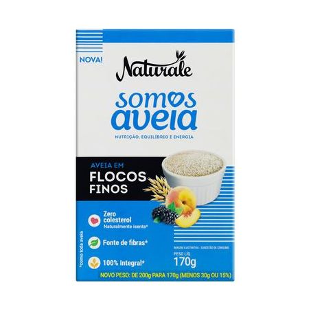 AVEIA FLOCOS FINOS NATURALE 170G