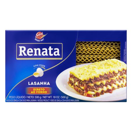 MASSA DE SÊMOLA COM OVOS PARA LASANHA RENATA