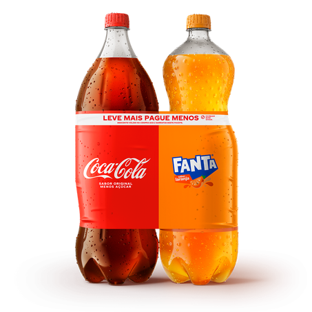 Kit Refrigerante Coca-Cola Original 2l Fanta Laranja 2l 
