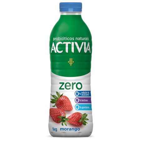 LEITE FERMENTADO MORANGO ZERO LACTOSE ACTIVIA ZERO