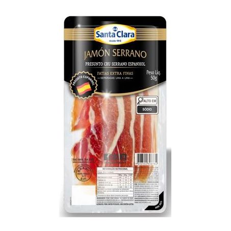Presunto cru serrano espanhol santa clara 50g