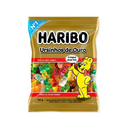 BALA DE GELATINA HARIBO URSINHOS DE OURO 90G