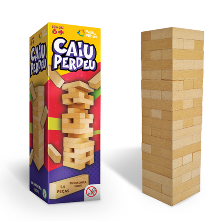 JOGO PAIS & FILHOS CAIU PERDEU 45 PEÇAS