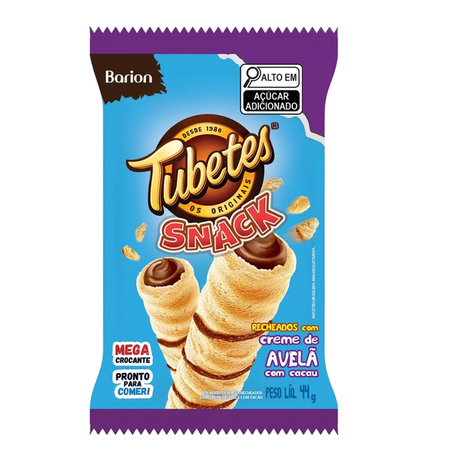 Tubetes Barion Snack Creme de Avelã 44g