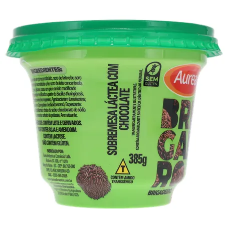 Sobremesa brigadeiro aurea pote 365g 360-30